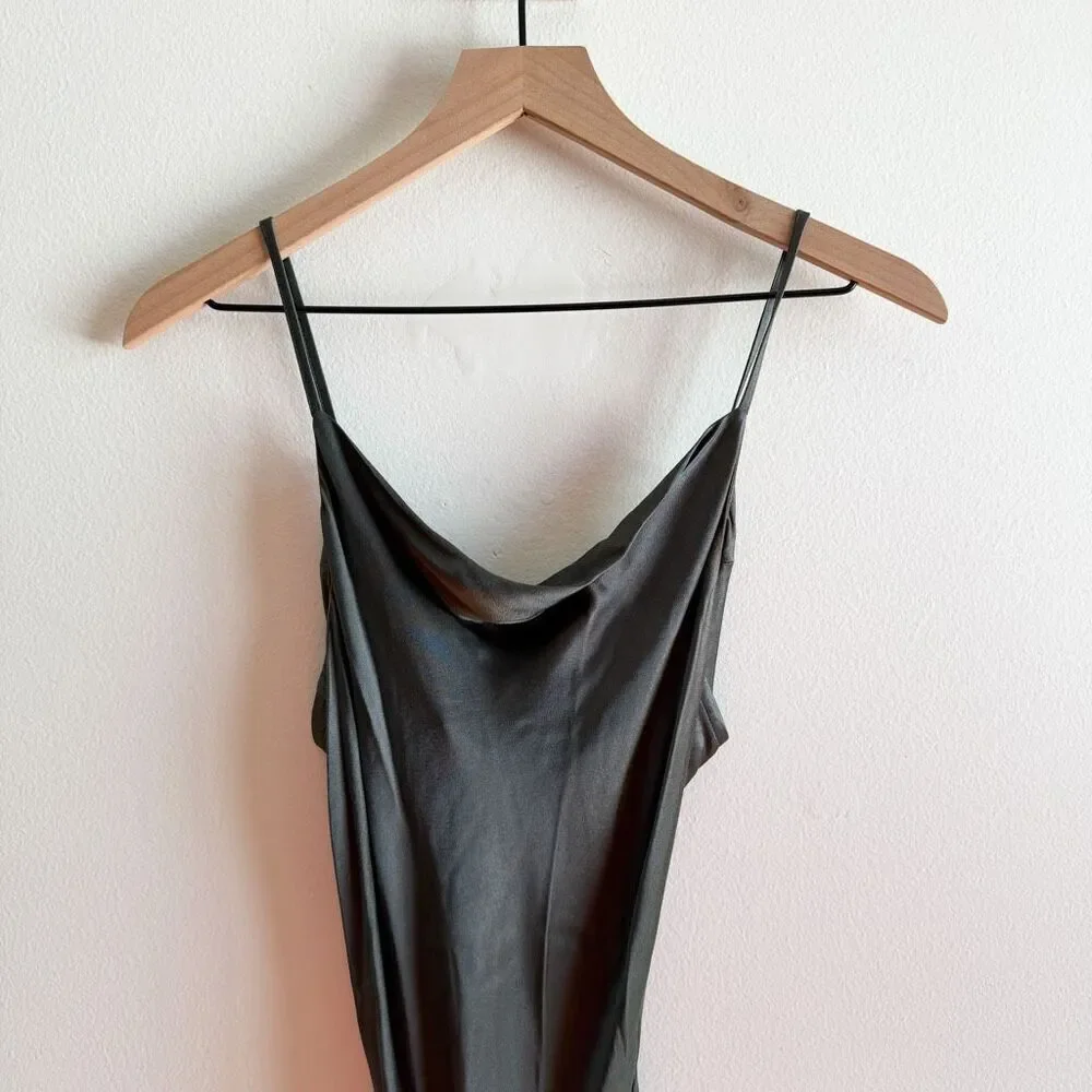 Shona Joy La Lune Bias Cowl Neck Midi Dress Size 2